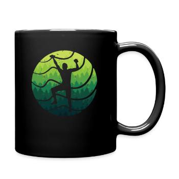 Climbing, Free Climbing, Children, Boys, Bouldering - Full Colour Mug - black - Right