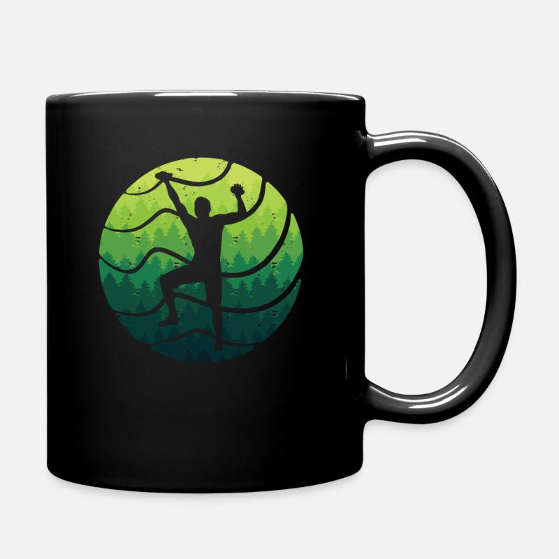 Klettern Freiklettern Kinder Jungen Bouldern - Tasse einfarbig - Schwarz