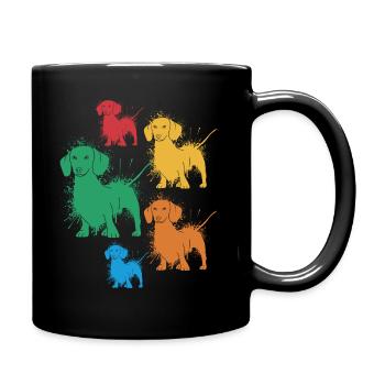 Dachshund, Dog Lover, Owner, Dachshund, Dachshund - Full Colour Mug - black - Right