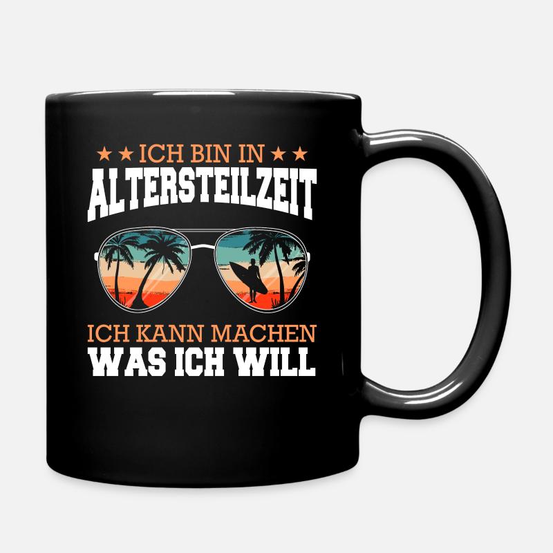 Altersteilzeit ATZ - Tasse einfarbig - Schwarz