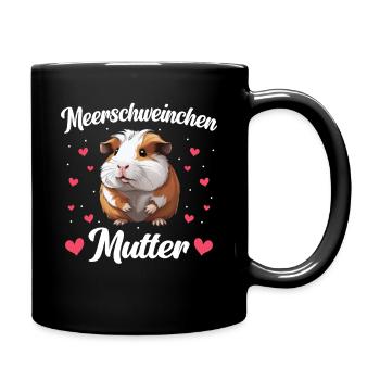 Meerschweinchen Kurzhaar Langhaar Crested Hunde - Tasse einfarbig - Schwarz - Rechts