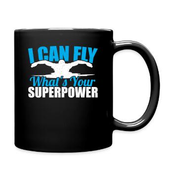 Swimmer I Can Fly What's Your Superpower Swimming - Full Colour Mug - black - Right