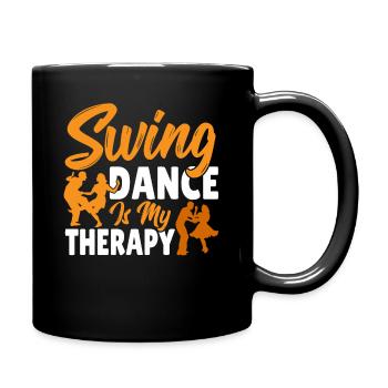 Tänzer Swing Dance ist meine Therapie Swing - Tasse einfarbig - Schwarz - Rechts