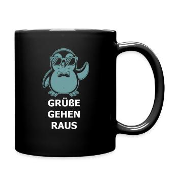 Pinguin Sonnebrille - Tasse einfarbig - Schwarz - Rechts