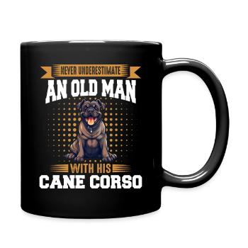 Cane Corso Dog - Full Colour Mug - black - Right