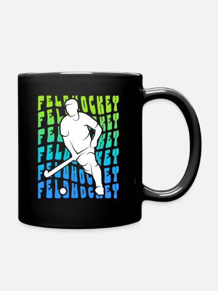 Joueur de hockey Vintage hockey sur gazon enfants Hockey - Mug uni - noir