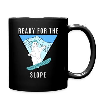 Ours Polaire Bébé, Snowboard Ours Polaire, Pente D’hiver Drôle - Mug uni - noir - Droite