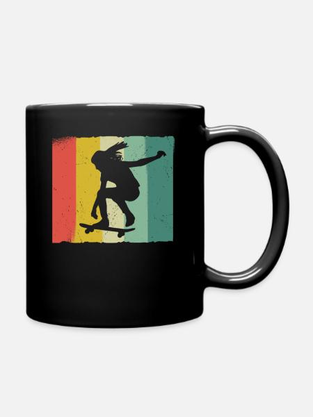 Skateboarding Skater Skateboard Skateboarder - Full Colour Mug - black