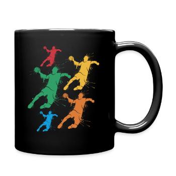 Handball Players Handball Boys Handball Children - Full Colour Mug - black - Right