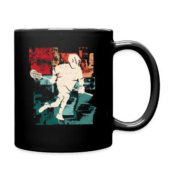 Lacrosse Player Racket Ball Men's Lacrosse - Full Colour Mug - black - Right