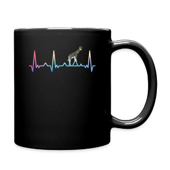 Girafe, Animaux, Afrique, Girafes - Mug uni - noir - Droite