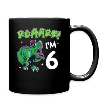 Cadeau 6 ans anniversaire garçon - Mug uni - noir - Droite