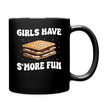 S'more Camping Smores Marshmallow Süßigkeiten - Tasse einfarbig - Schwarz - Rechts