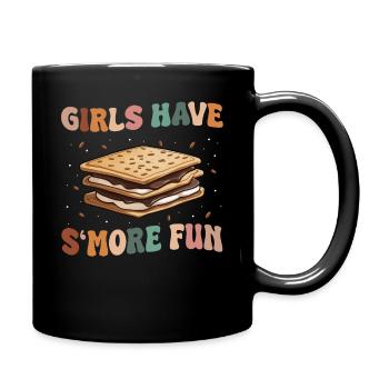 S'more Camping Smores Marshmallow Süßigkeiten - Tasse einfarbig - Schwarz - Rechts