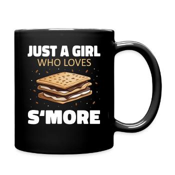 S'more Camping Smores Marshmallow Süßigkeiten - Tasse einfarbig - Schwarz - Rechts