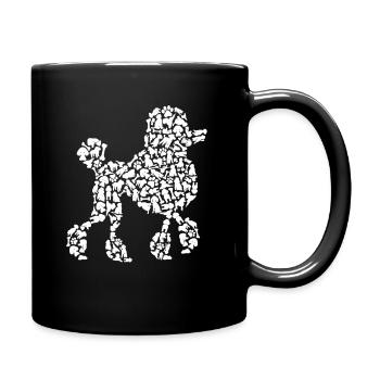 Caniche Maman Chien Propriétaire Enfants Chien Caniche Dames - Mug uni - noir - Droite