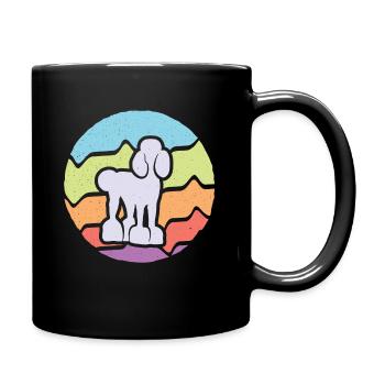 Caniche Maman Chiens Propriétaire Fille Chien Caniche - Mug uni - noir - Droite