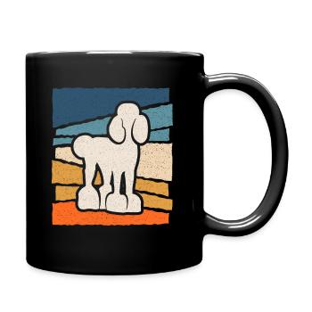 Caniche amant chien propriétaire homme caniche - Mug uni - noir - Droite