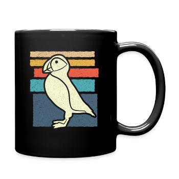 Papageitaucher Puffins Papageientaucher Puffin - Tasse einfarbig - Schwarz - Rechts