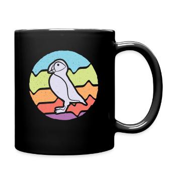 Puffin Puffin Puffin Girl Puffin - Full Colour Mug - black - Right