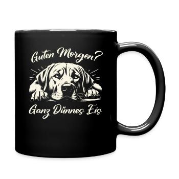 Hund Hunde Haustier Lustige Sprüche - Tasse einfarbig - Schwarz - Rechts