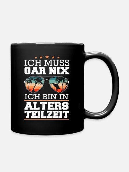 Altersteilzeit ATZ - Tasse einfarbig - Schwarz