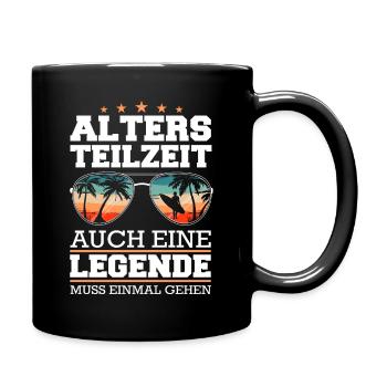 Altersteilzeit ATZ - Tasse einfarbig - Schwarz - Rechts