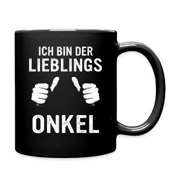 Onkel Patenonkel Familie Großonkel - Tasse einfarbig - Schwarz - Rechts