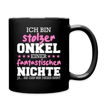 Onkel Patenonkel Familie Großonkel - Tasse einfarbig - Schwarz - Rechts