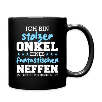 Onkel Patenonkel Familie Großonkel - Tasse einfarbig - Schwarz - Rechts