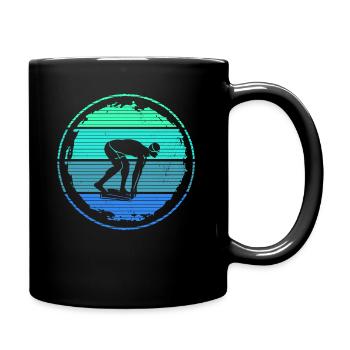 Schwimmer Schwimmen Schwimmsport Schwimm Herren - Tasse einfarbig - Schwarz - Rechts