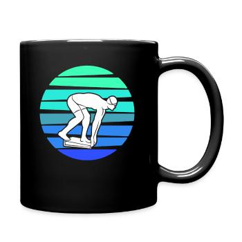 Schwimmer Schwimmsport Schwimmen Herren - Tasse einfarbig - Schwarz - Rechts