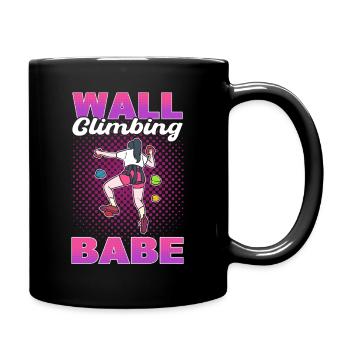 Wall Climbing Babe Wall Climber Indoor Rock - Tasse einfarbig - Schwarz - Rechts