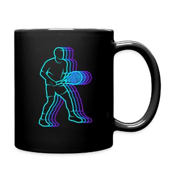 Joueur de tennis Retro Hommes Joueur de tennis Enfants - Mug uni - noir - Droite