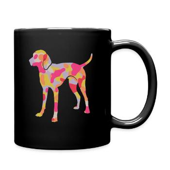 Weimaraner Hunde Hundemama Weimaraner Mädchen - Tasse einfarbig - Schwarz - Rechts