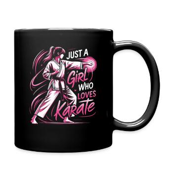 Karate Karatekämpfer Kampfkunst - Tasse einfarbig - Schwarz - Rechts