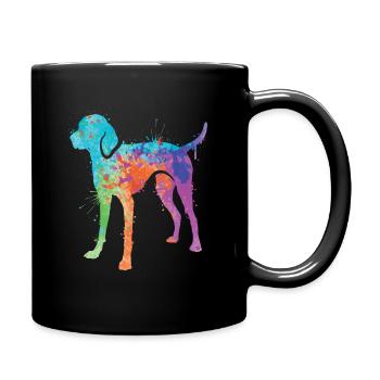 Weimaraner Hunde Hundemama Weimaraner Damen - Tasse einfarbig - Schwarz - Rechts