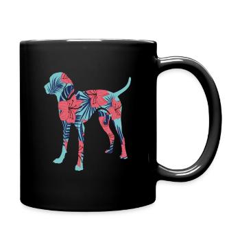 Weimaraner Hunde Hundemotiv Weimaraner Mädchen - Tasse einfarbig - Schwarz - Rechts