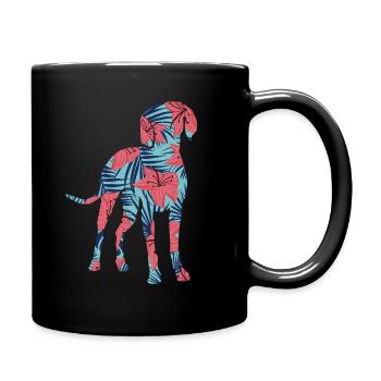 Weimaraner Hunde Damen Kinder Mädchen Weimaraner - Tasse einfarbig - Schwarz - Rechts