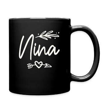 J’aime Nina Drôle Grand-mère - Mug uni - noir - Droite