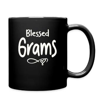 Bless Grams Funny Grandma Christmas - Full Colour Mug - black - Right