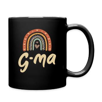 G-Ma Rainbow Funny Grandma Christmas - Full Colour Mug - black - Right