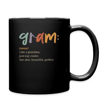 Gram Definition Funny Grandma Christmas - Full Colour Mug - black - Right