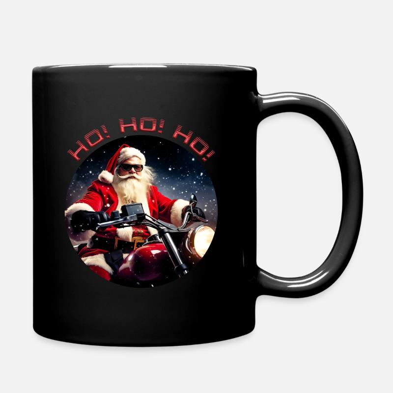 Biker Santa 1 - Tasse einfarbig - Schwarz