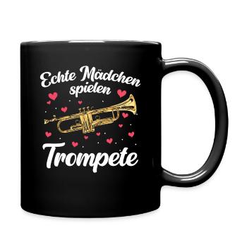 Trompeten Instrument Trompetenspieler - Tasse einfarbig - Schwarz - Rechts