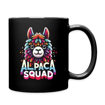 Alpaka Llama - Tasse einfarbig - Schwarz - Rechts