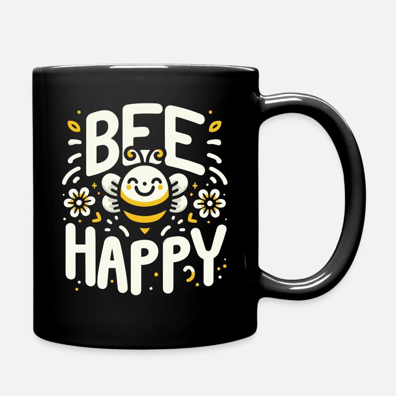 abeille, apiculteur, abeille, abeille - Mug uni - noir