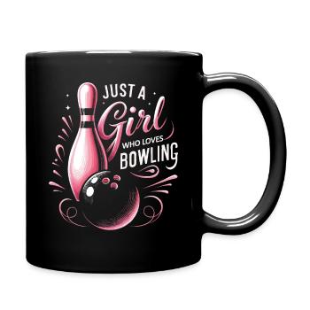 Bowling Bowler Pin Ball Bowling Ball - Tasse einfarbig - Schwarz - Rechts