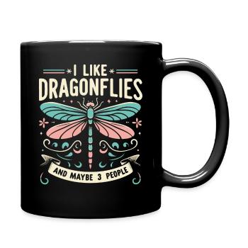 libellule libellules insectes nature - Mug uni - noir - Droite