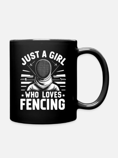 Fencing Fencer - Full Colour Mug - black